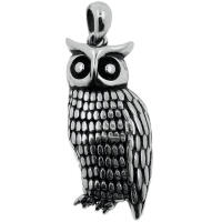 Extraordinary owl large pendant made of oxidized 925...