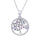 Great colorful tree of life pendant with sparkling zirconia 925 silver