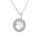 Unique paw pendant made of 925 silver set with zirconia