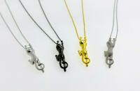 Necklace cats with different finishes