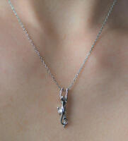 Climbing 3-dimensional cat necklace made of 925 silver I Pantercats