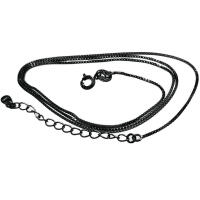 Venetian chain made of 925 silver 40+5cm or 45+5cm, black...