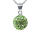Special ball pendant Shamballa Green made of 925 silver with zirconia
