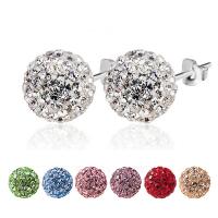 Special Glizzer Ball Stud Earrings made of 925 Silver...
