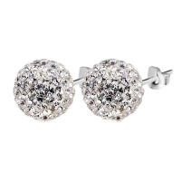 Special Glizzer Ball Stud Earrings made of 925 Silver...