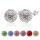 Special Glizzer Ball Stud Earrings made of 925 Silver Various Colors