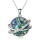 Galactic planet pendant with mother of pearl and zirconia 925 silver