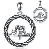 Extraordinary pendant with 3 sisters made of 925 silver Pantercats