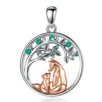 Pendant fox mother with puppy