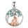 Pendant fox mother with puppy