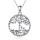 Pendant life tree as a nuts with two children made of 925 silver
