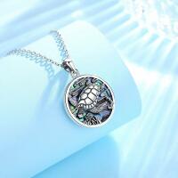 Pendant turtle with abalone