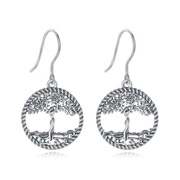 Impressive tree of life earrings made of 925 silver as Mother Nature