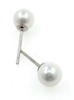 Beautiful cream colored FAUX pearl 6mm with 925 silver pin