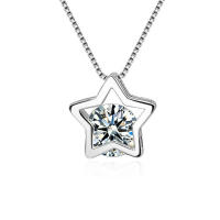Unique star pendant with zirconia made of 925 silver I...