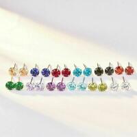 Colored stud earrings in different sizes made of 925 silver