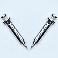 925 silver earrings syringe and stethoscope Dr. made of 925 silver