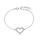 Bracelet heart with zirconias