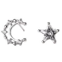 Special moon and star stud earrings made of 925 silver...