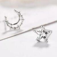Stud earrings moon & star