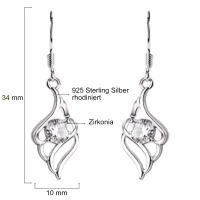 Earrings elegant with cubic zirconia