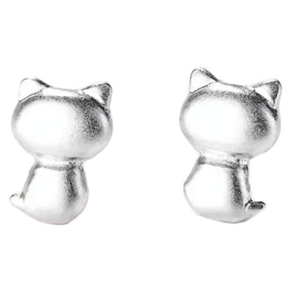 Entzückende Katzen Popos Ohrstecker aus 925 Silber Morle Katzenrücken