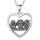 Pendant heart with 3 owls