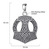 Special 925 silver Thor Hammer necklace pendant with Celtic knot