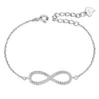 Exclusive 925 Silver Infinity Bracelet with Zirconias