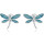 Bezaubernde Libelle mit Zirkonia und grünen Flügeln aus 925 Silber