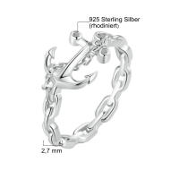 Außergewöhnlicher Anker Ring aus 925 Silber Maritime Schönheit