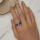 925 Silber Ring mit blauen Emailie Flügeln