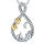 Pendant cat Infinity with golden paws