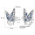Stud earrings butterfly with zirconias