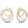 Circles rose, silver, gold with zirconia as stud earrings 925 silver