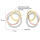 Circles rose, silver, gold with zirconia as stud earrings 925 silver