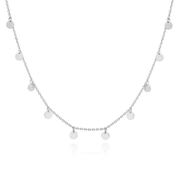 Extraordinary necklace with small dots (circles) made of 925 silver