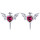 Stud earrings bat with zirconias