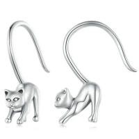 Unique cat earrings made of 925 silver in 3D style...
