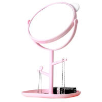 Extraordinary standing mirror with jewelry holder in a cat design