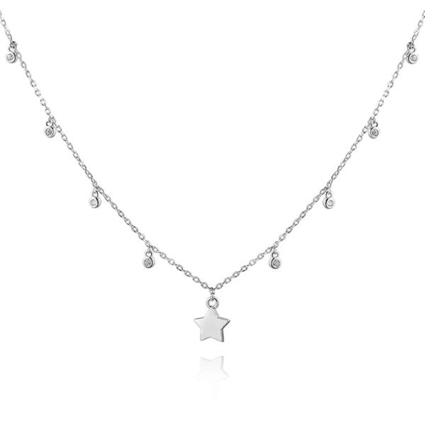 Einzigartige Stern Halskette aus 925 Silber mit Zirkonia I Pantercats