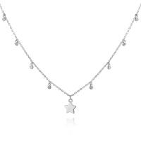 Unique star necklace made of 925 silver with zirconia I...