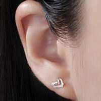 925 silver stud earrings hearts