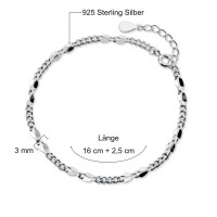 Modernes 925 Silber Armband Flechtmuster