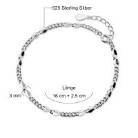 Modernes 925 Silber Armband mit geflochtenem Muster