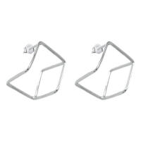Special 3-Dimensional Large Modern Cube Earrings in 925...