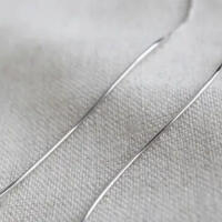 Minimalist earrings in wave shape pull-through made of 925 silver