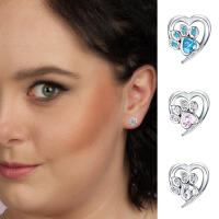 Special paw stud earrings made of 925 silver with...