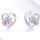 Special paw stud earrings made of 925 silver with zirconia - dog, cat