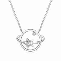 Special necklace galaxy with star and zirconia made of...